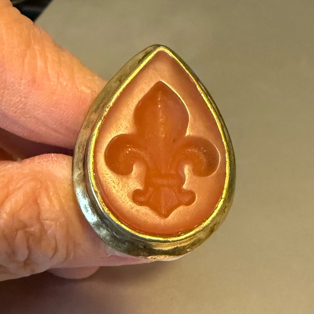 Silpada Brass Fleur-de-Lis Ring